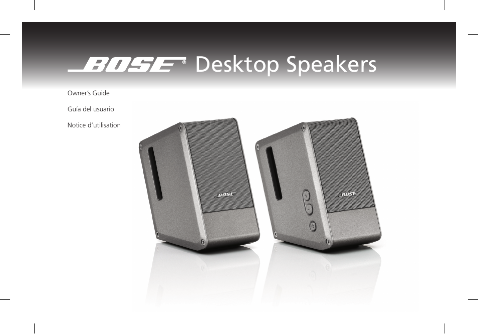 Bose Desktop Speaker User Manual | 44 pages