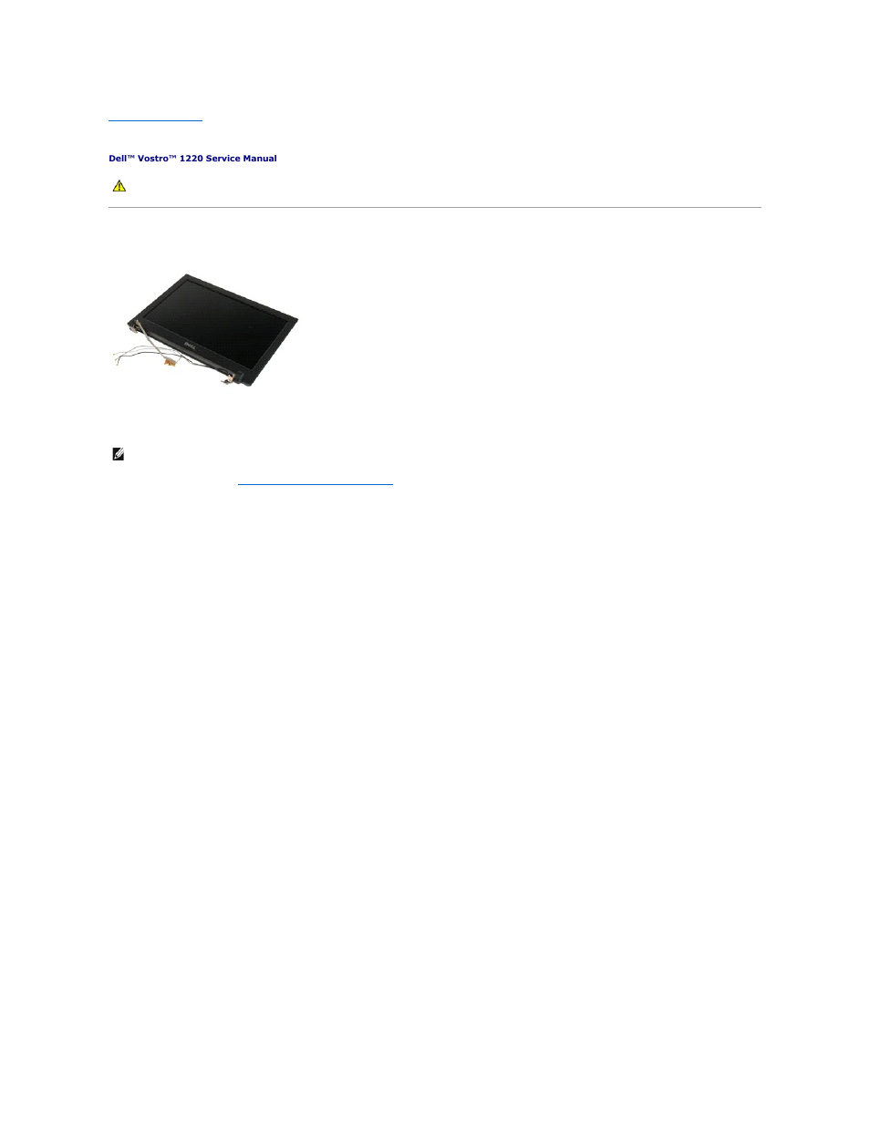 Lcd assembly, Removing the lcd assembly | Dell Vostro 1220 (Mid 2009) User Manual | Page 20 / 46