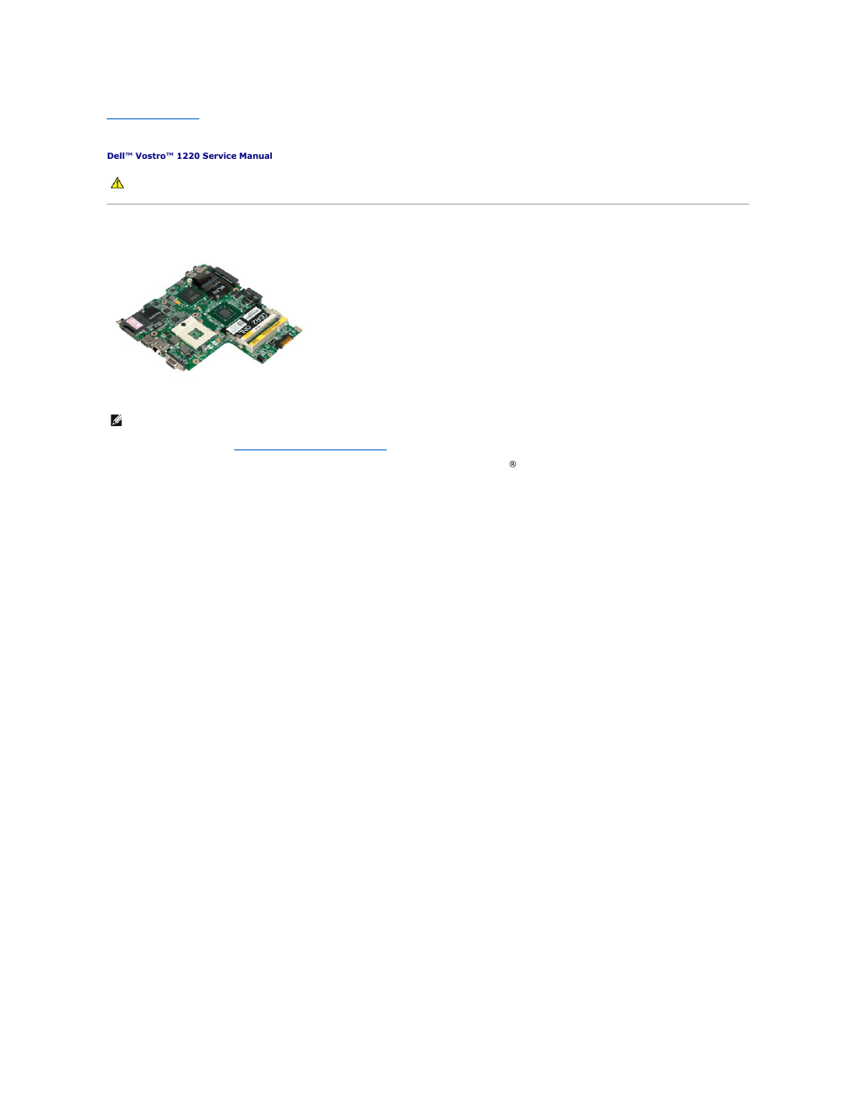 System board, Removing the system board | Dell Vostro 1220 (Mid 2009) User Manual | Page 31 / 46