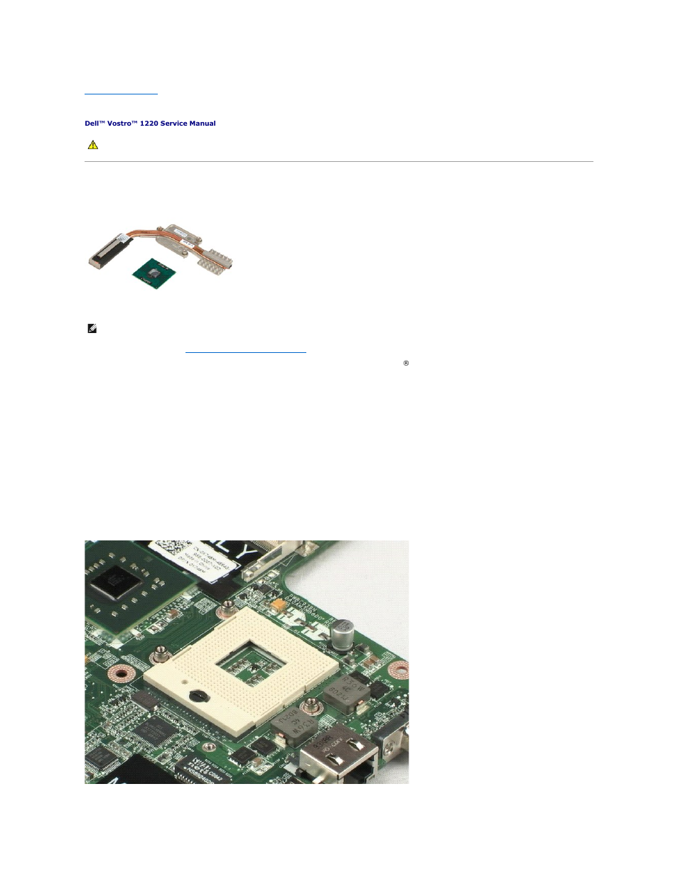 Heat sink and processor, Removing the heat sink and processor | Dell Vostro 1220 (Mid 2009) User Manual | Page 33 / 46