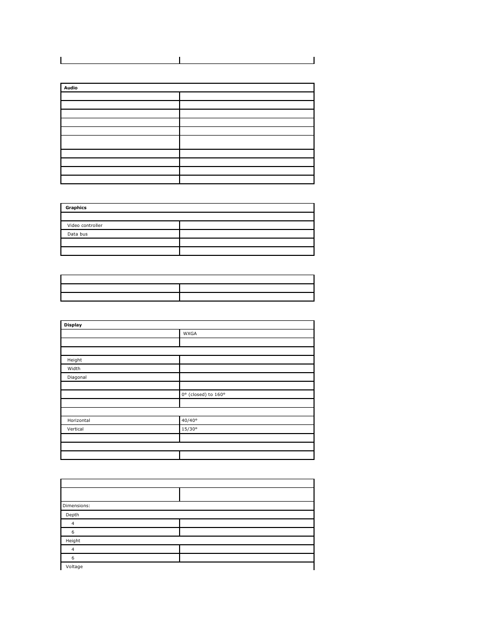 Graphics, Display, Audio | Keyboard, Battery | Dell Vostro 1220 (Mid 2009) User Manual | Page 7 / 46