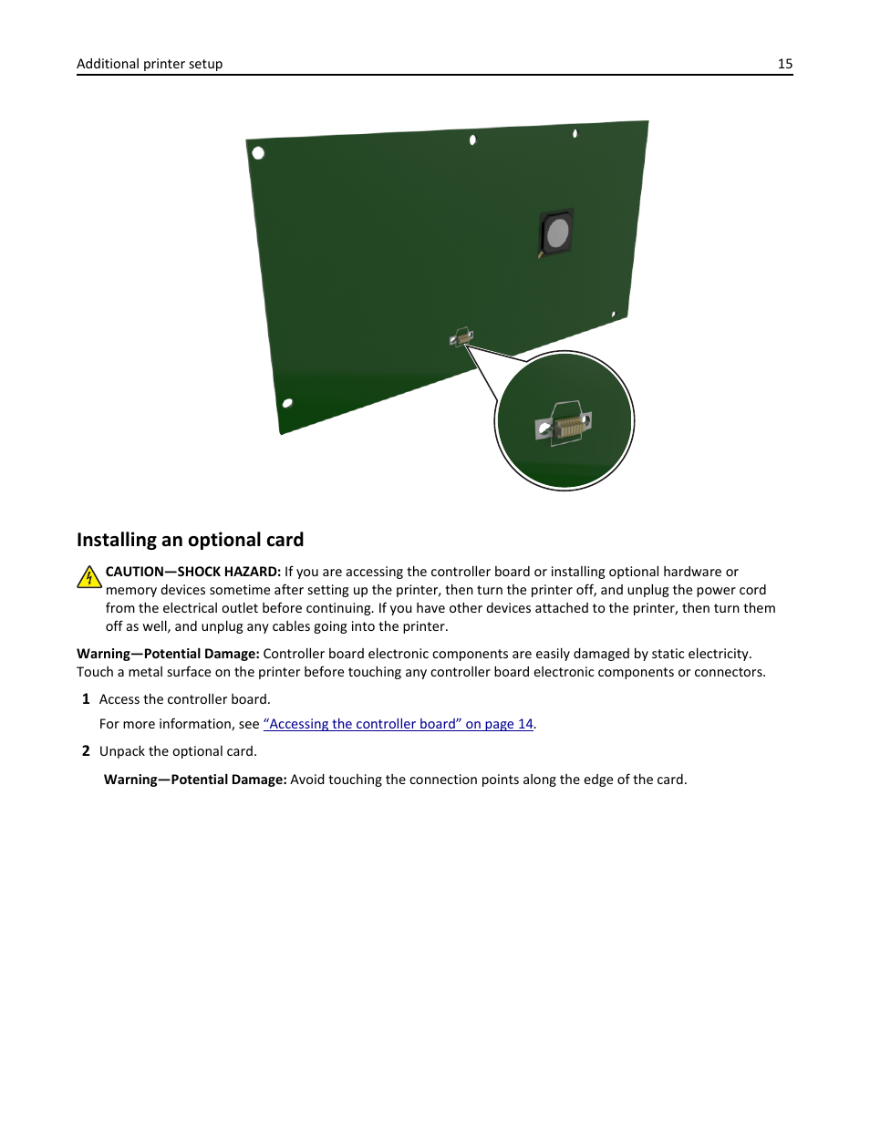 Installing an optional card | Dell B2360dn Mono Laser Printer User Manual | Page 15 / 153