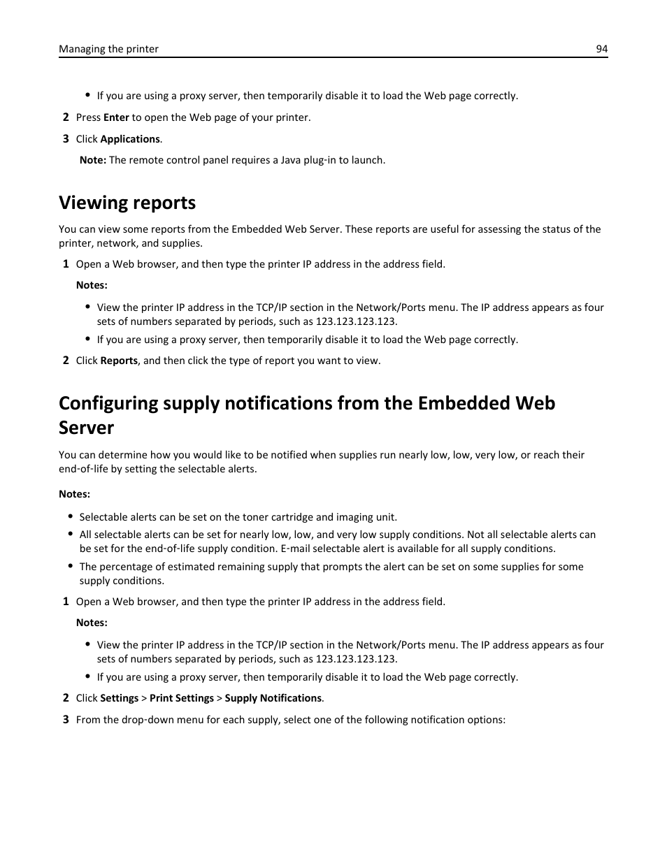 Viewing reports | Dell B2360dn Mono Laser Printer User Manual | Page 94 / 153