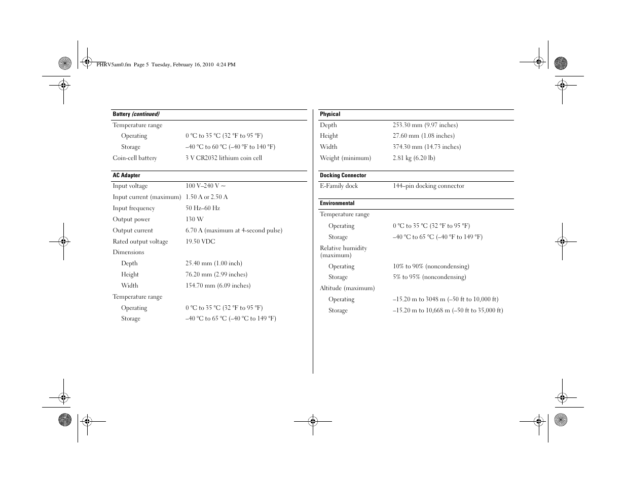 Dell Precision M4500 (Early 2010) User Manual | Page 5 / 6