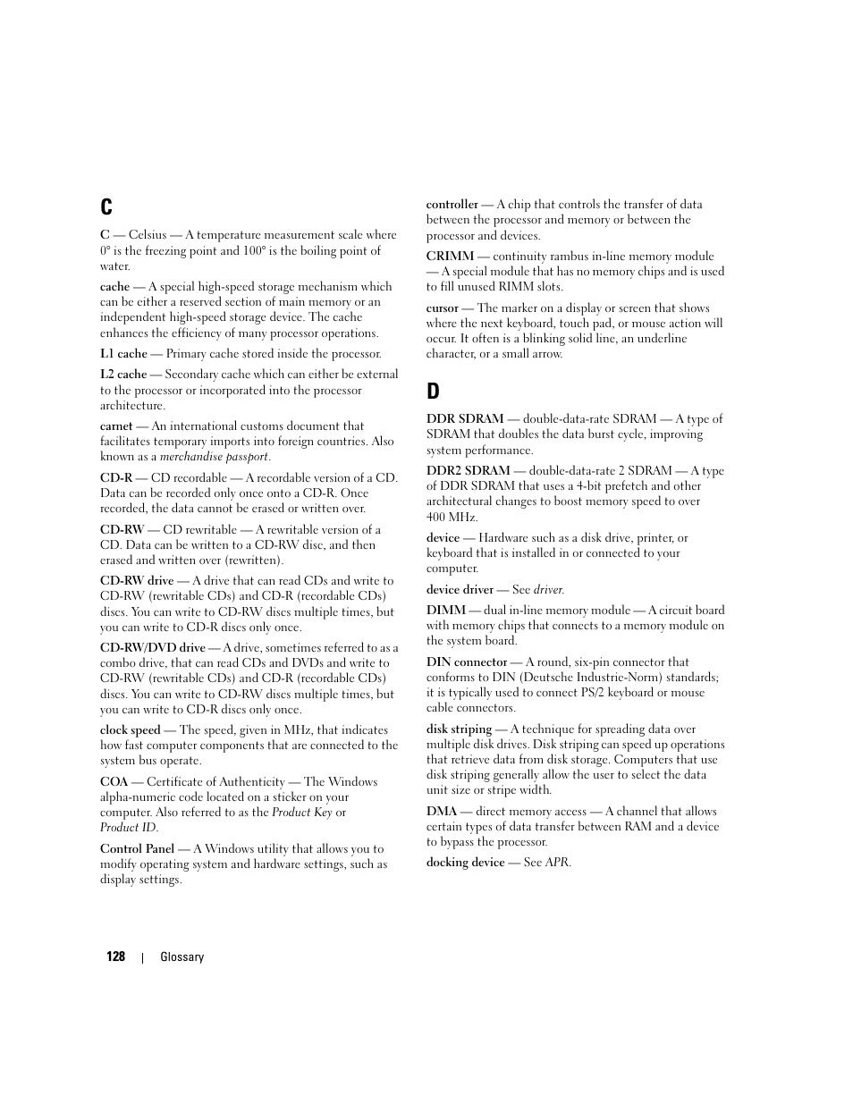 Dell Dimension C521 User Manual | Page 128 / 140