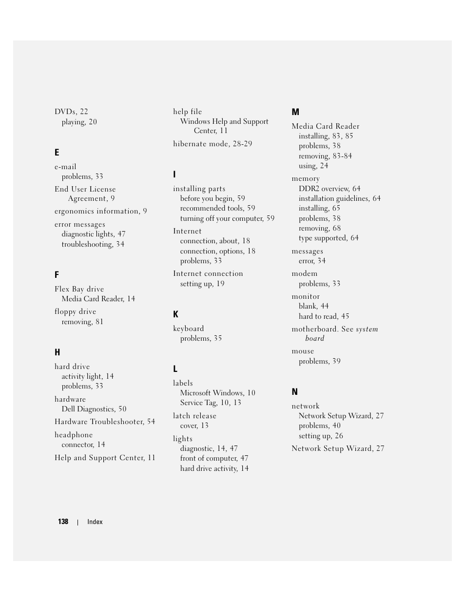 Dell Dimension C521 User Manual | Page 138 / 140