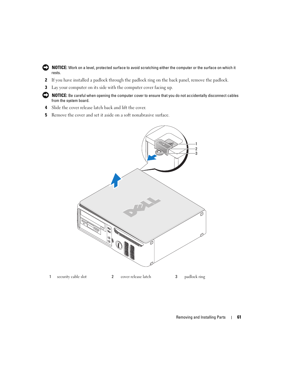 Dell Dimension C521 User Manual | Page 61 / 140