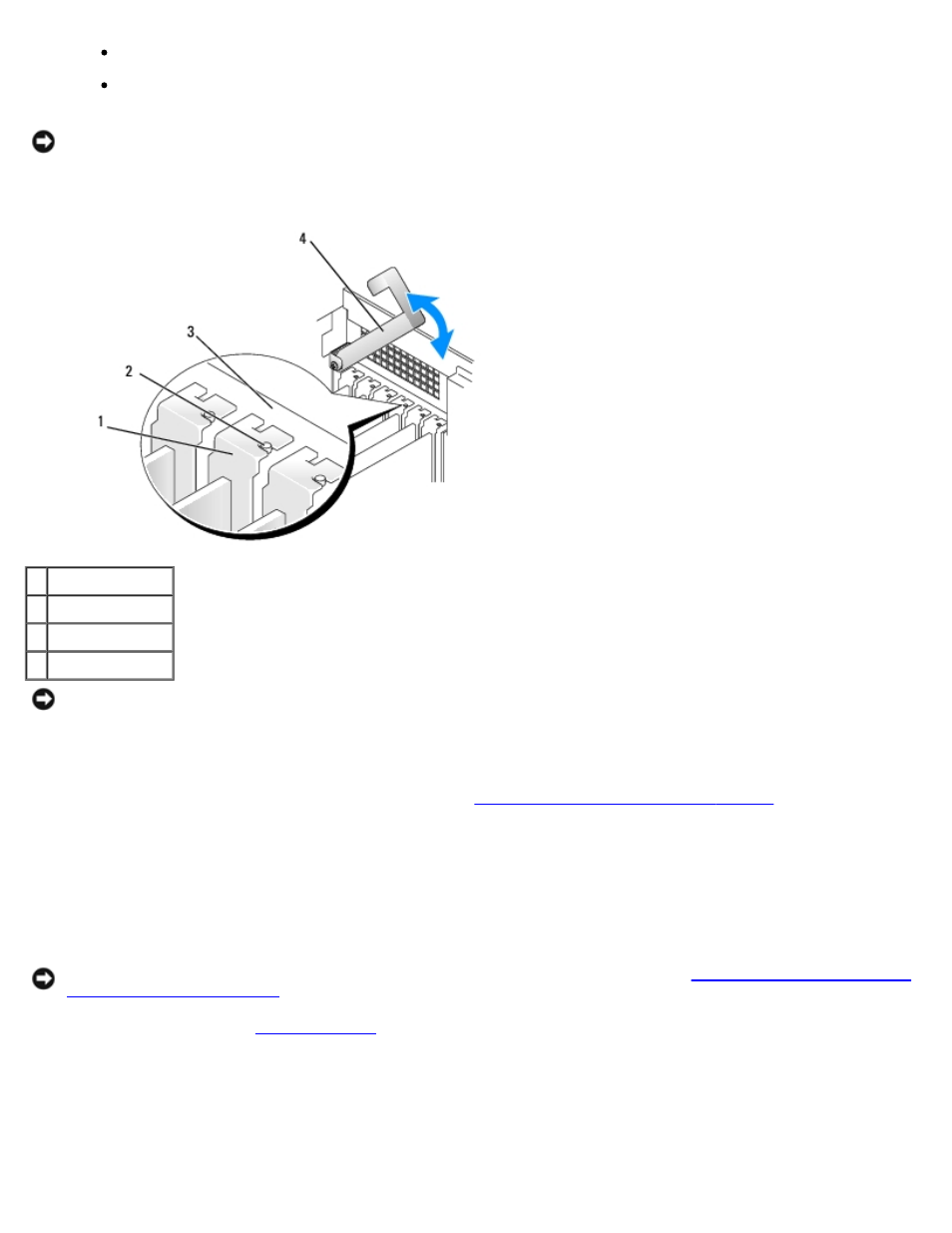 Pci or pci express cards, see, Installing pci and pci express cards | Dell XPS 600 User Manual | Page 36 / 79