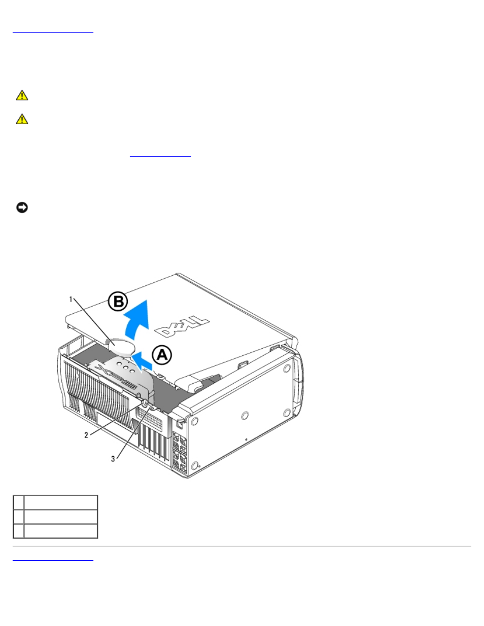 Opening the computer cover | Dell XPS 600 User Manual | Page 4 / 79