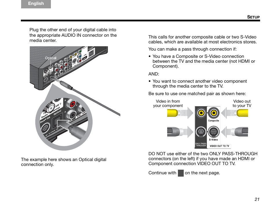 To use video pass through | Bose GSX Series III User Manual | Page 25 / 108