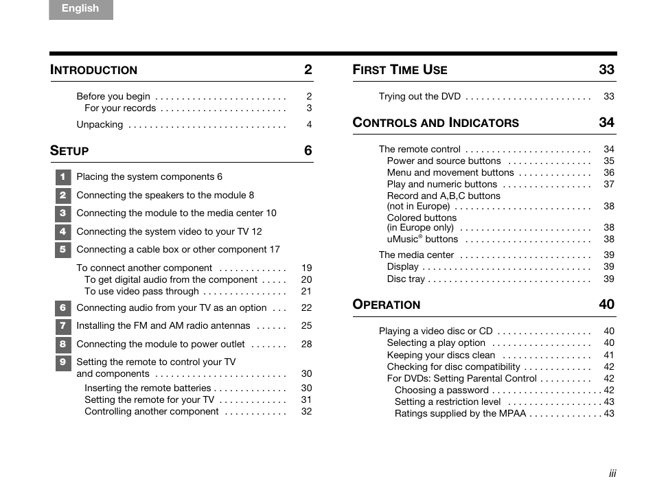 Ontents | Bose GSX Series III User Manual | Page 3 / 108