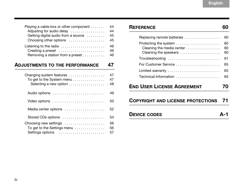 70 c, 71 d | Bose GSX Series III User Manual | Page 4 / 108