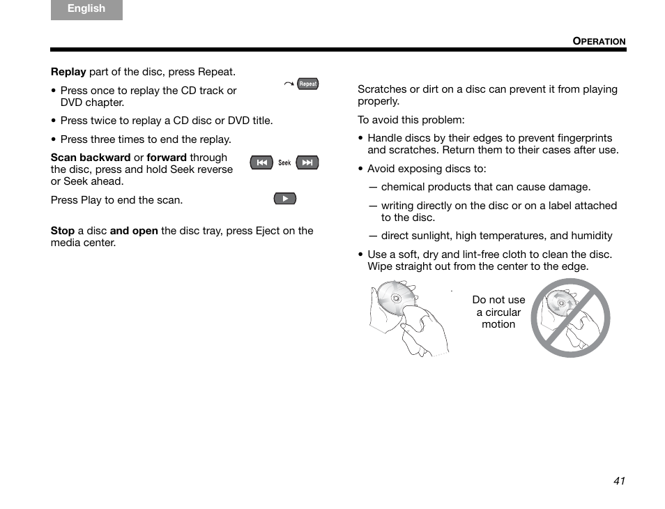 Keeping your discs clean | Bose GSX Series III User Manual | Page 45 / 108