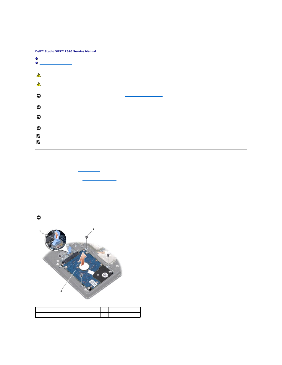 Hard drive, Removing the hard drive | Dell Studio XPS M1340 (Mid 2010) User Manual | Page 19 / 39