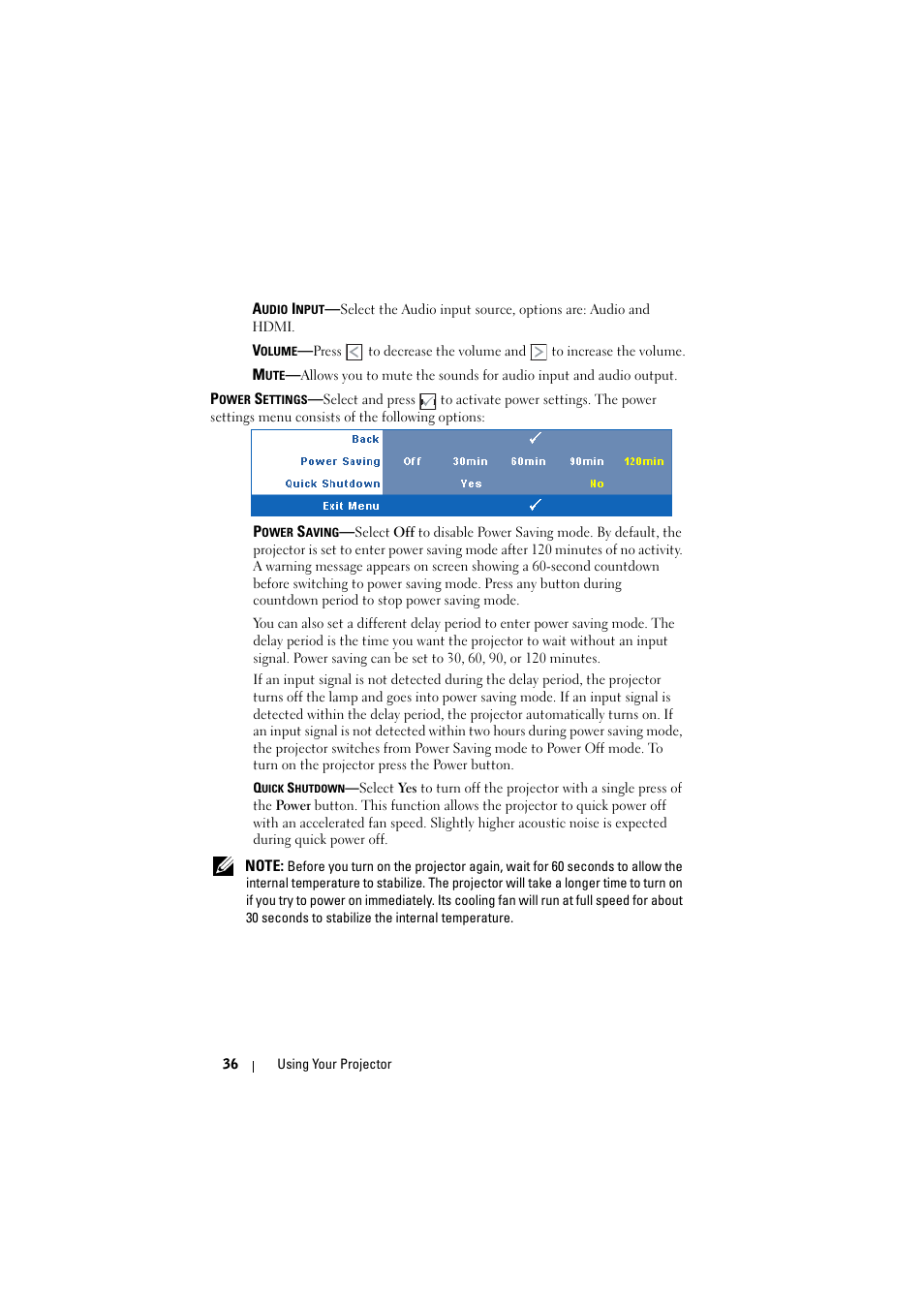 Dell M410HD Projector User Manual | Page 36 / 59