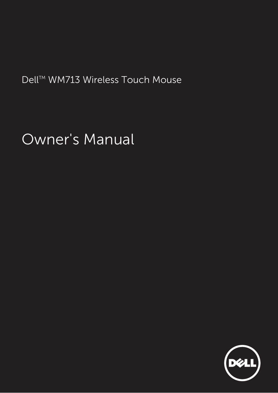 Dell Wireless Touch Mouse WM713 User Manual | 20 pages