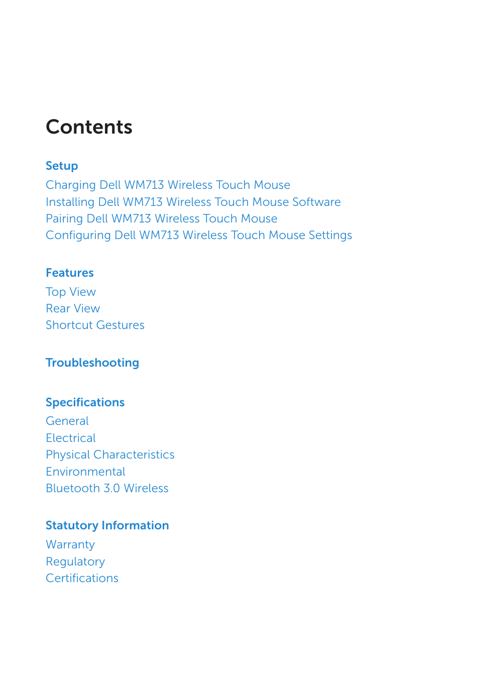 Dell Wireless Touch Mouse WM713 User Manual | Page 3 / 20