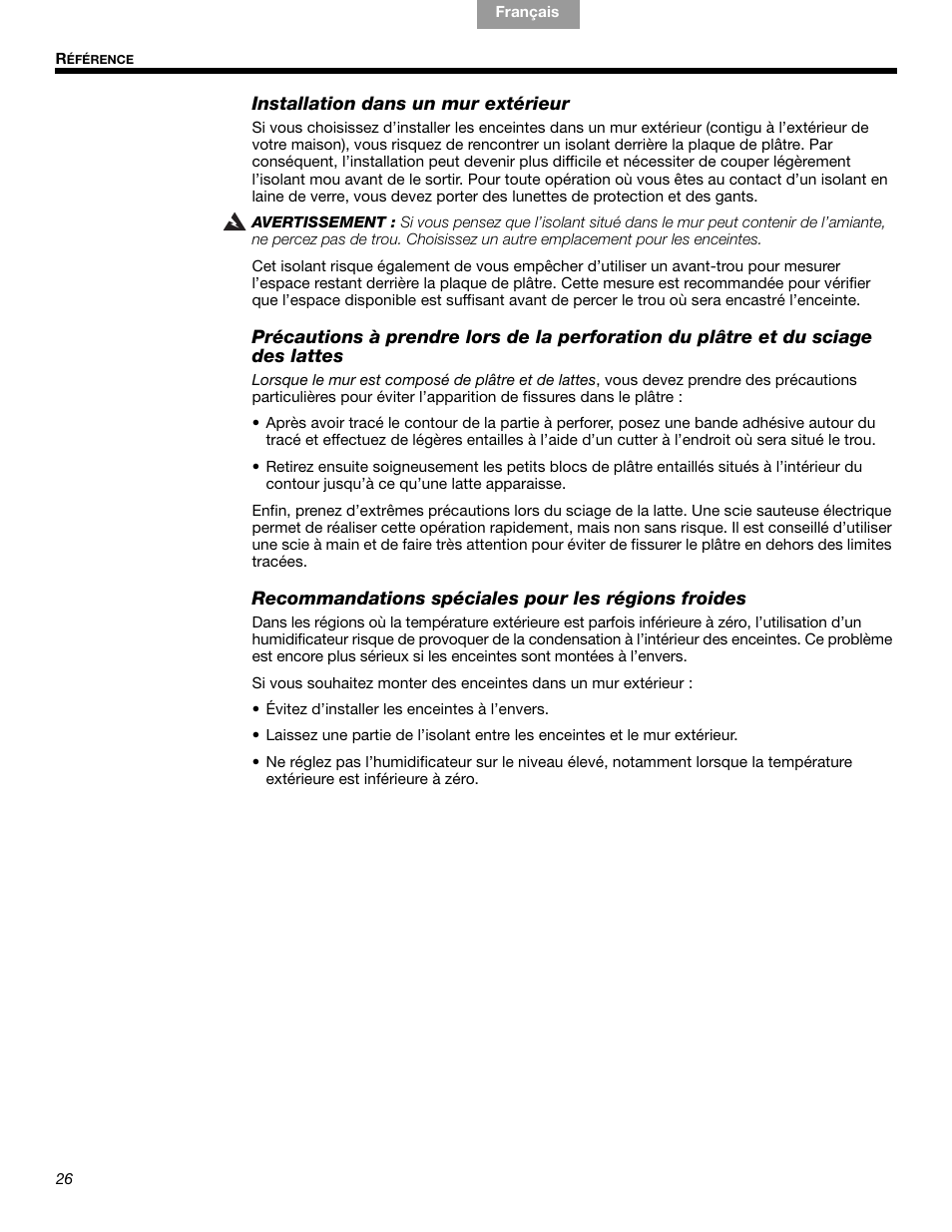 Bose VIRTUALLY INVISIBLE 191 User Manual | Page 110 / 144
