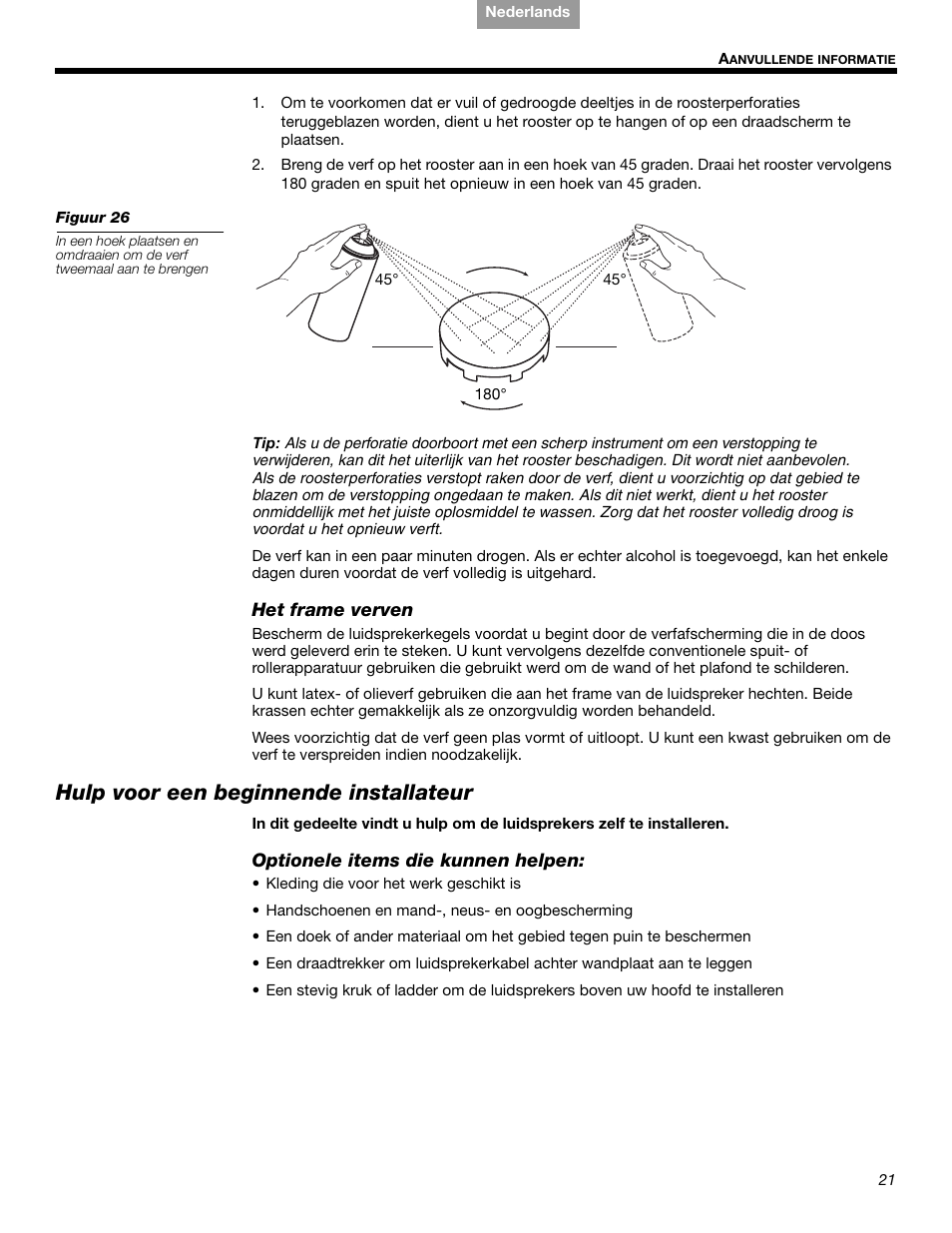 Hulp voor een beginnende installateur | Bose VIRTUALLY INVISIBLE 191 User Manual | Page 133 / 144