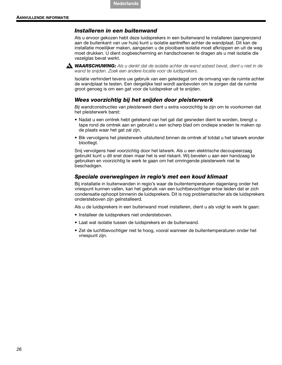 Bose VIRTUALLY INVISIBLE 191 User Manual | Page 138 / 144