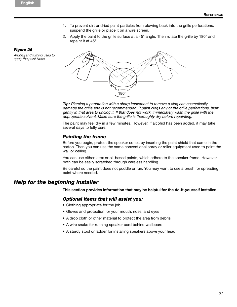 Help for the beginning installer | Bose VIRTUALLY INVISIBLE 191 User Manual | Page 21 / 144