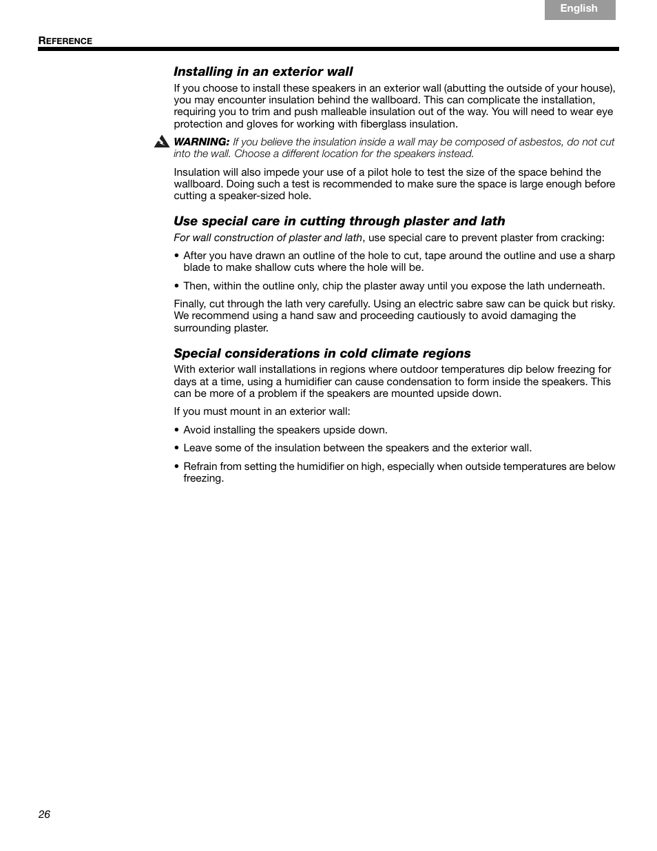 Bose VIRTUALLY INVISIBLE 191 User Manual | Page 26 / 144