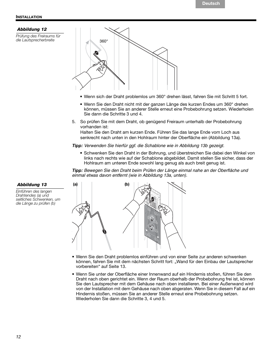 12 i | Bose VIRTUALLY INVISIBLE 191 User Manual | Page 40 / 144