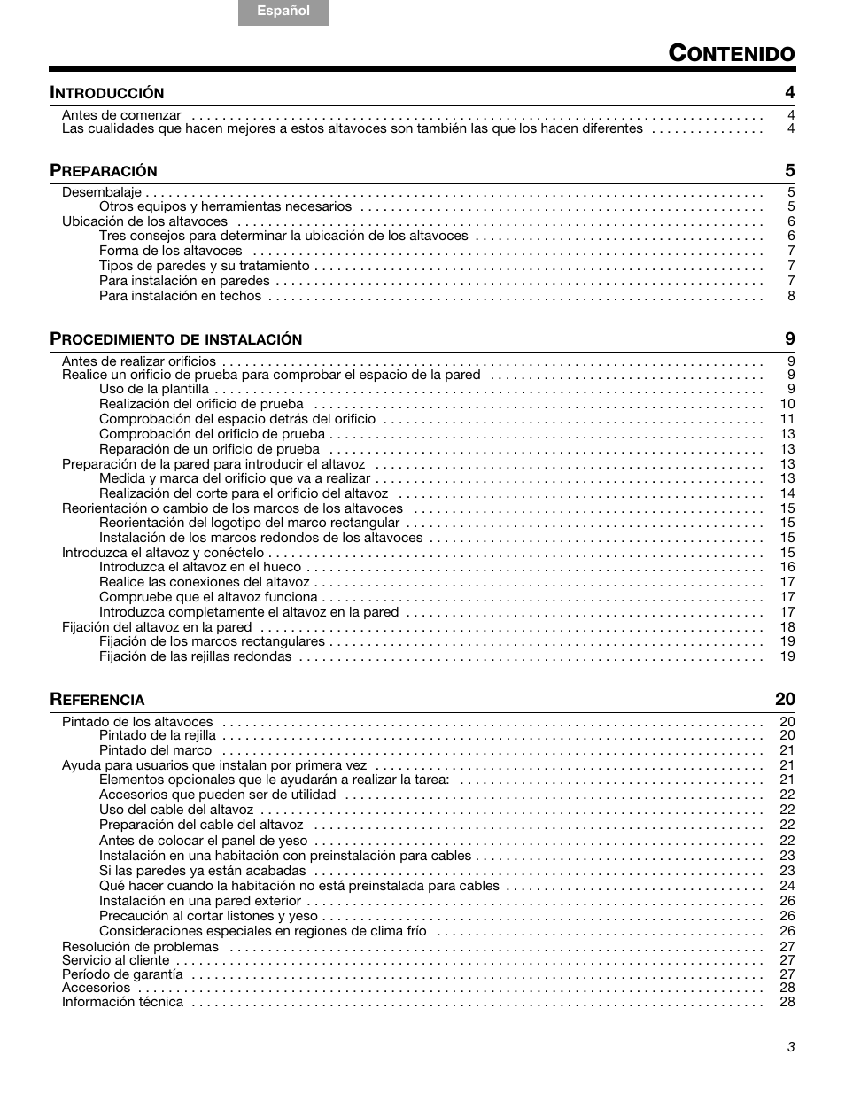 Ontenido | Bose VIRTUALLY INVISIBLE 191 User Manual | Page 59 / 144