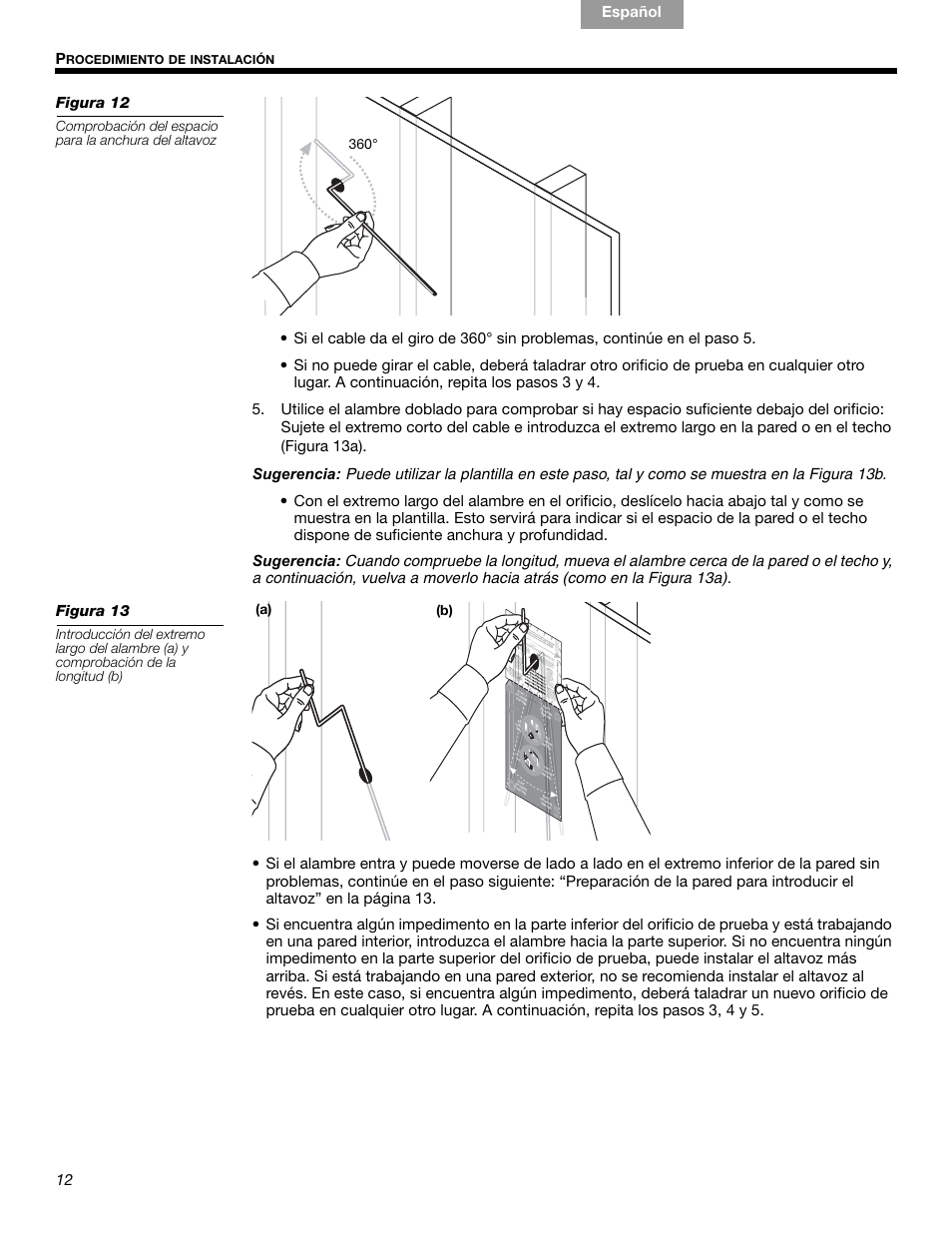 12   p | Bose VIRTUALLY INVISIBLE 191 User Manual | Page 68 / 144