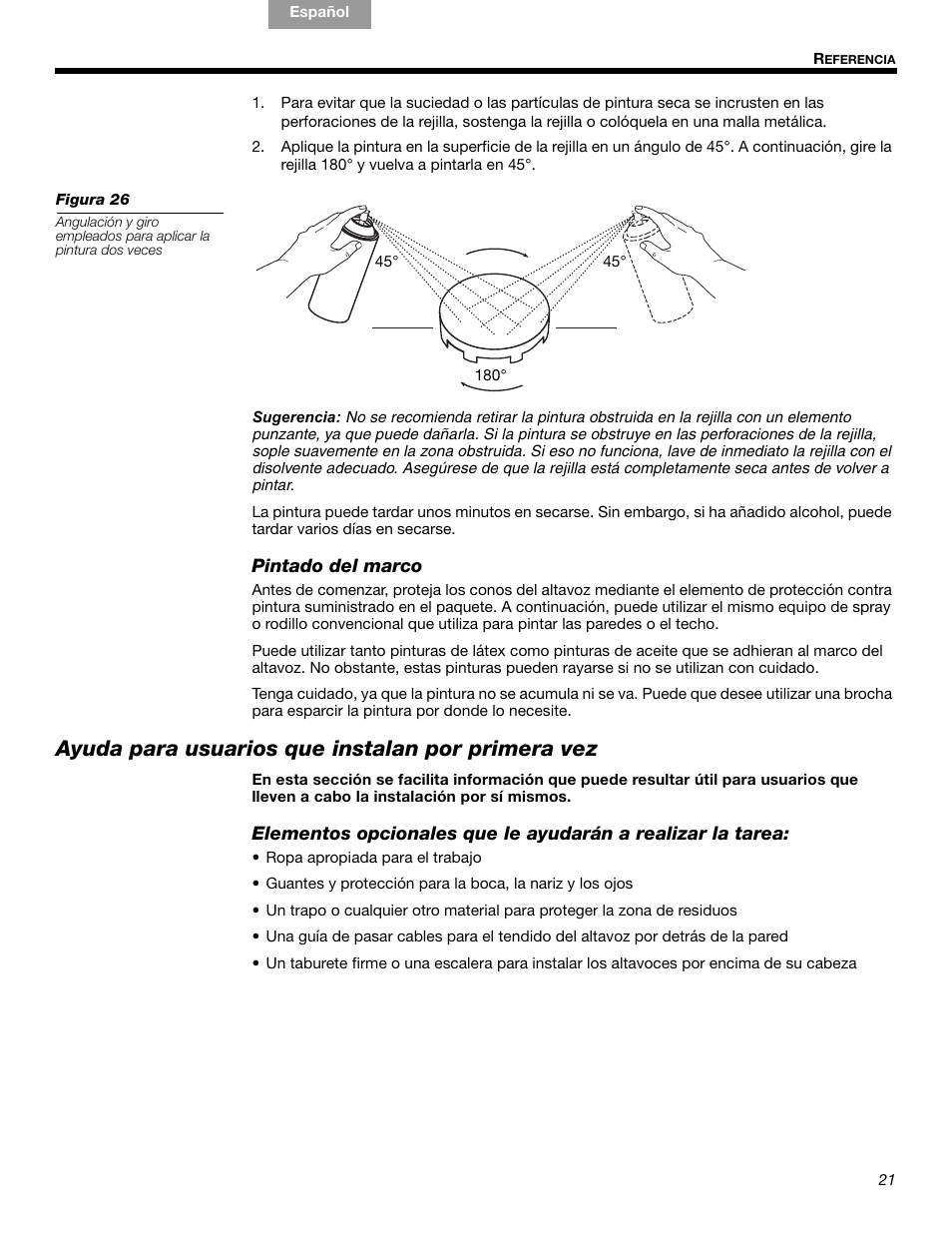 Ayuda para usuarios que instalan por primera vez | Bose VIRTUALLY INVISIBLE 191 User Manual | Page 77 / 144