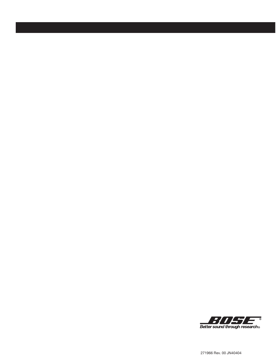 Bose 3•2•1  Home Entertainment Systems User Manual | Page 64 / 64