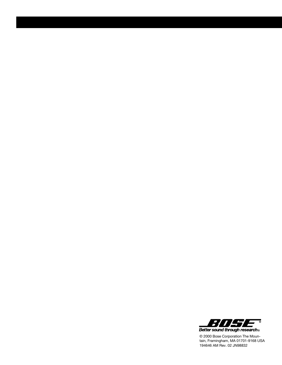 Bose VCS 10 Series II User Manual | Page 21 / 21