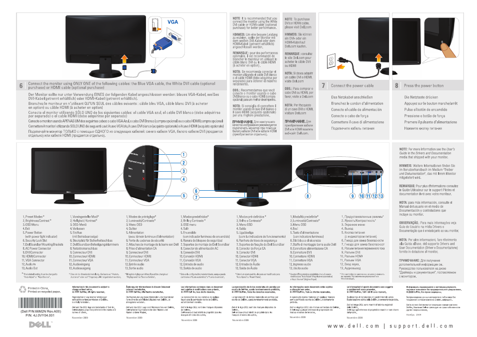 Www.dell.com | support.dell.com | Dell ST2410B Monitor User Manual | Page 2 / 2