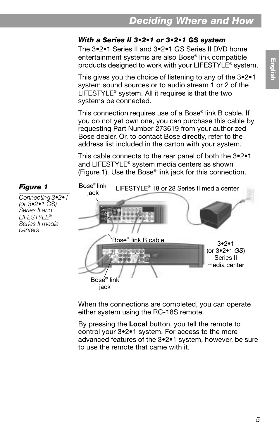 Deciding where and how | Bose LIFESTYLE RC-18S User Manual | Page 5 / 20