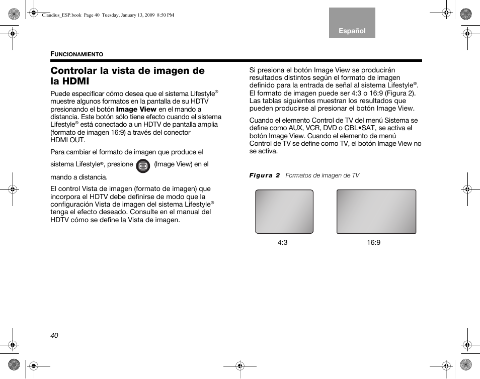 Controlar la vista de imagen de la hdmi | Bose Lifestyle V30 User Manual | Page 112 / 208