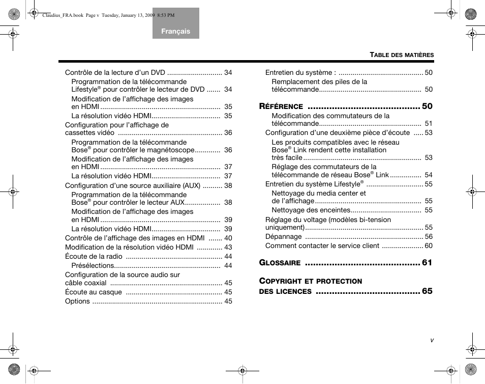 Bose Lifestyle V30 User Manual | Page 141 / 208