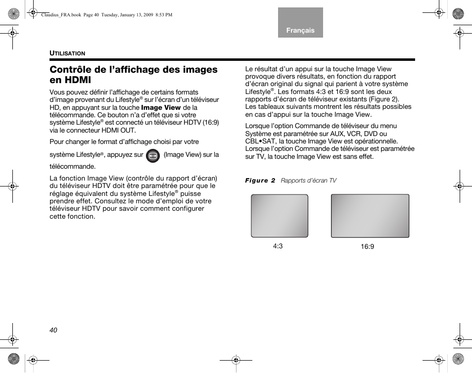 Contrôle de l’affichage des images en hdmi | Bose Lifestyle V30 User Manual | Page 180 / 208