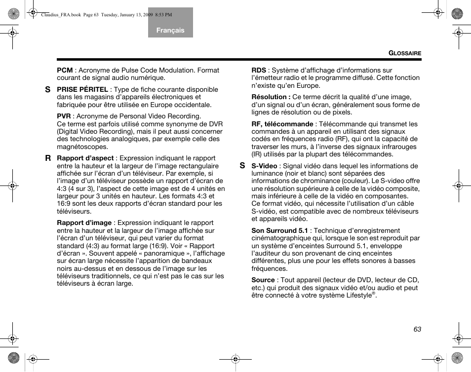 Bose Lifestyle V30 User Manual | Page 203 / 208
