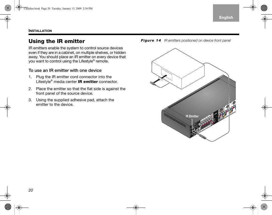 Using the ir emitter | Bose Lifestyle V30 User Manual | Page 24 / 208