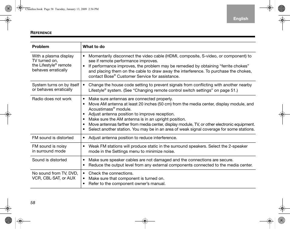 Bose Lifestyle V30 User Manual | Page 62 / 208