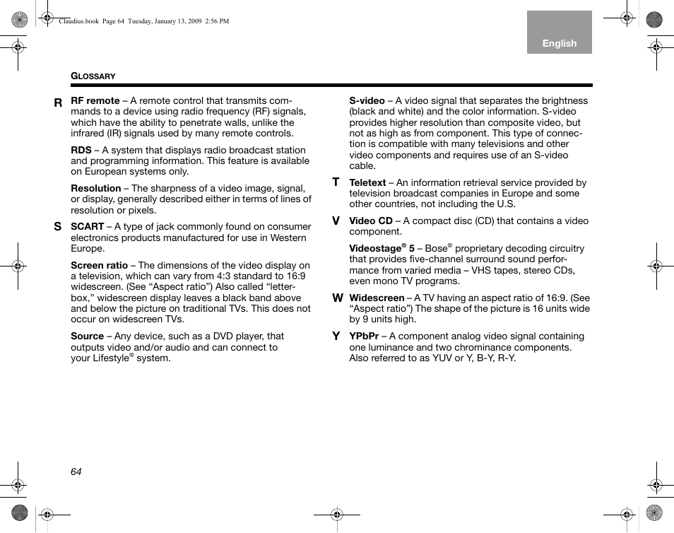 Bose Lifestyle V30 User Manual | Page 68 / 208