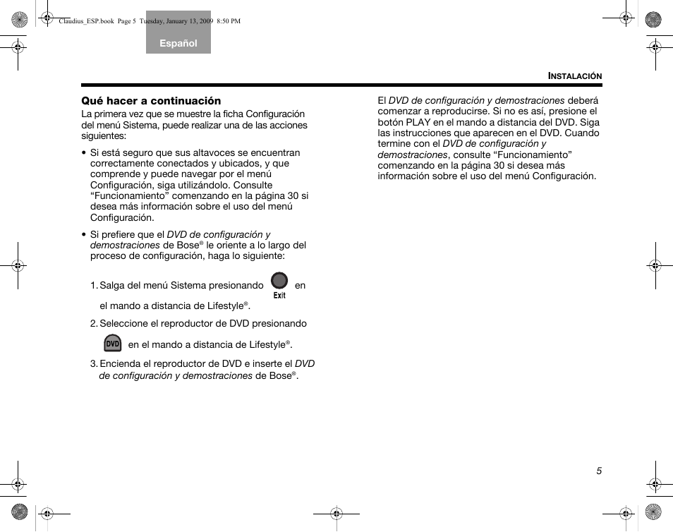 Qué hacer a continuación | Bose Lifestyle V30 User Manual | Page 77 / 208