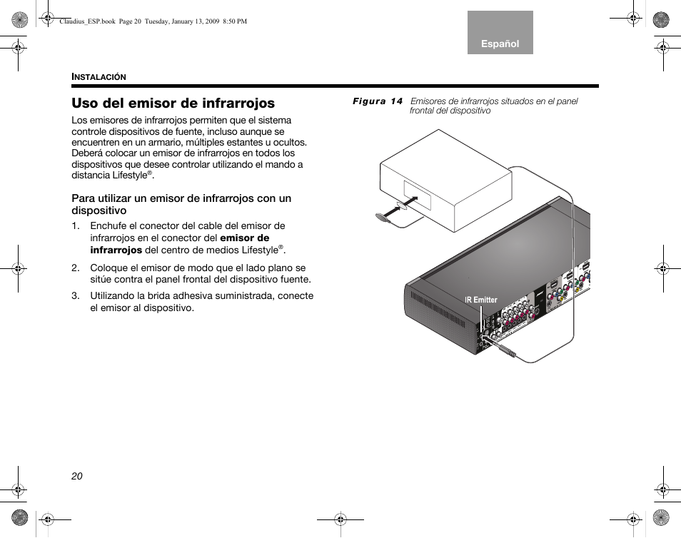 Uso del emisor de infrarrojos | Bose Lifestyle V30 User Manual | Page 92 / 208