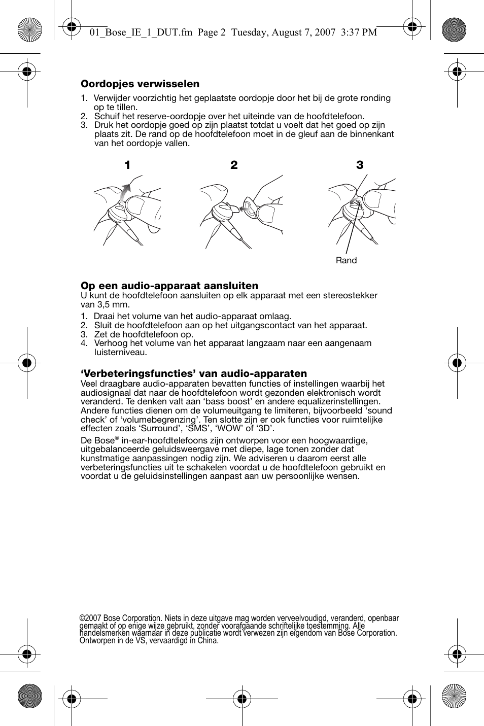 Bose In-Ear Headphones User Manual | Page 27 / 55