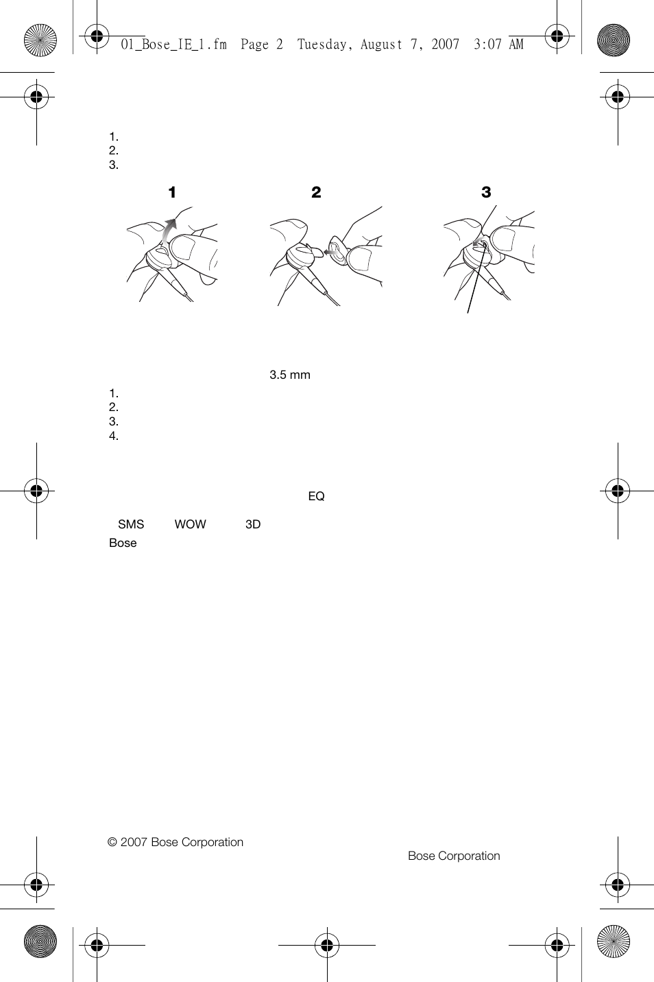 Bose In-Ear Headphones User Manual | Page 47 / 55