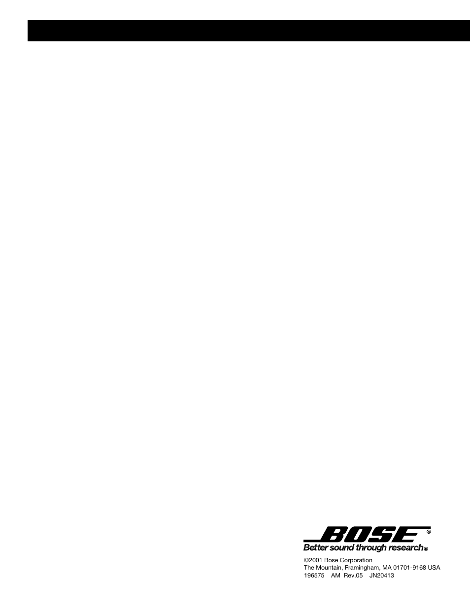 Bose Lifestyle 25 Series II User Manual | Page 42 / 42