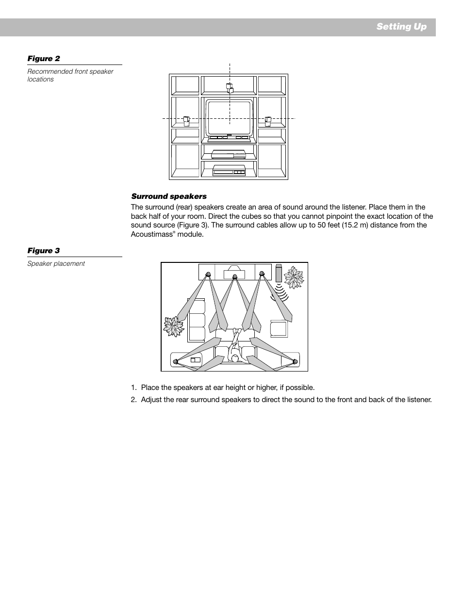 Setting up | Bose Lifestyle 25 Series II User Manual | Page 9 / 42