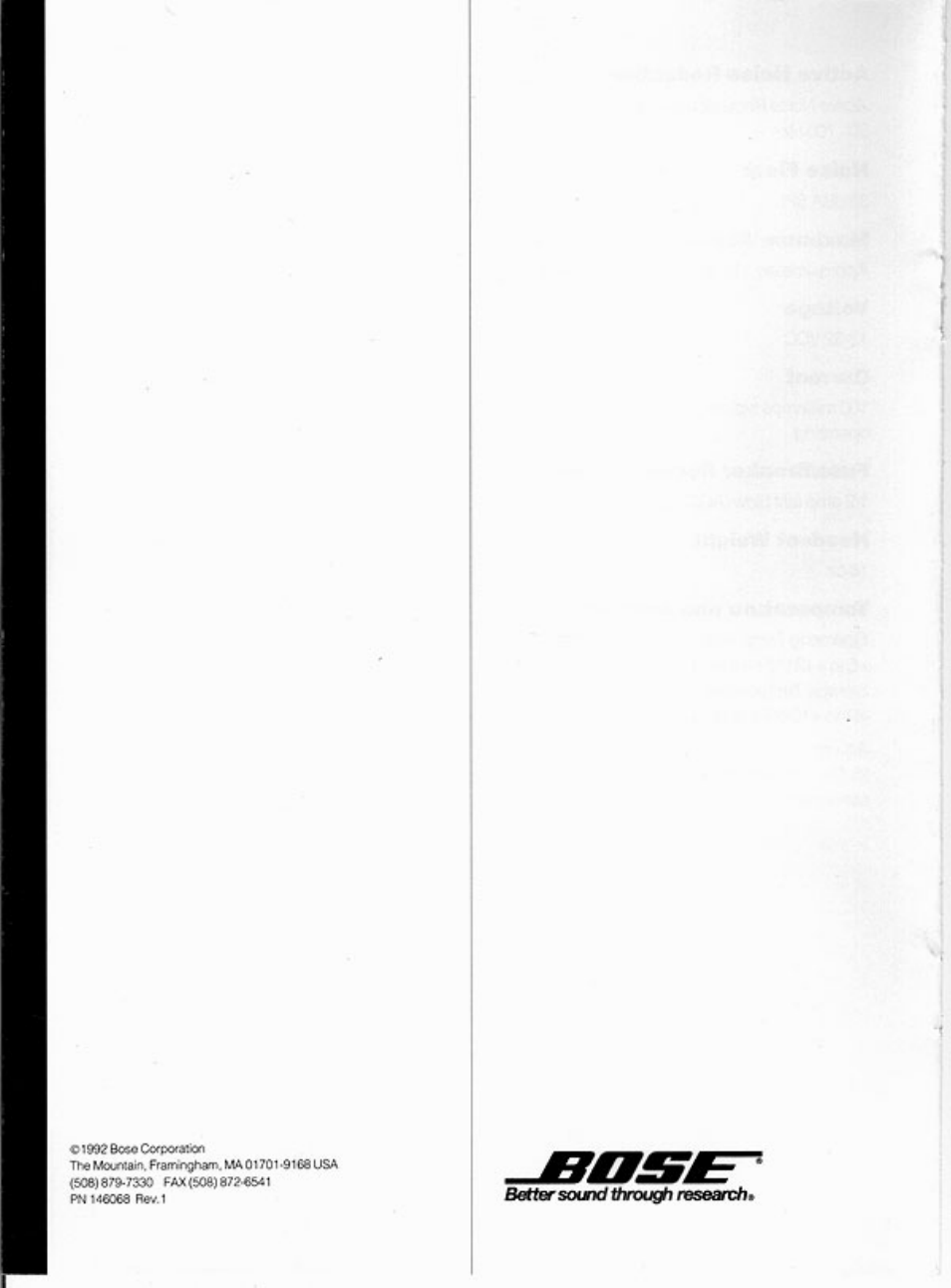 Better sound ^uvugh research | Bose X User Manual | Page 16 / 16