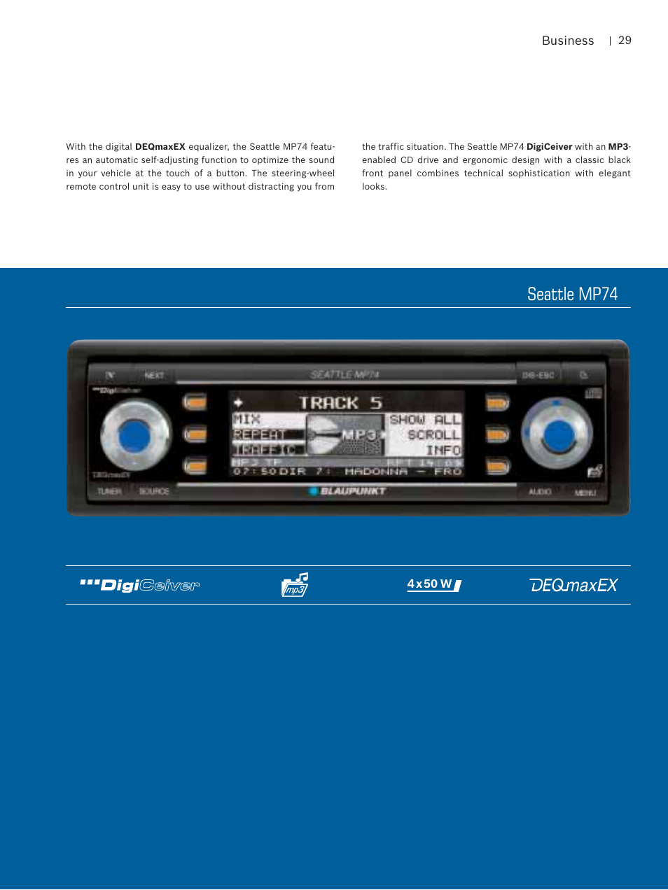 Seattle mp74 | Blaupunkt Car Multimedia User Manual | Page 29 / 92