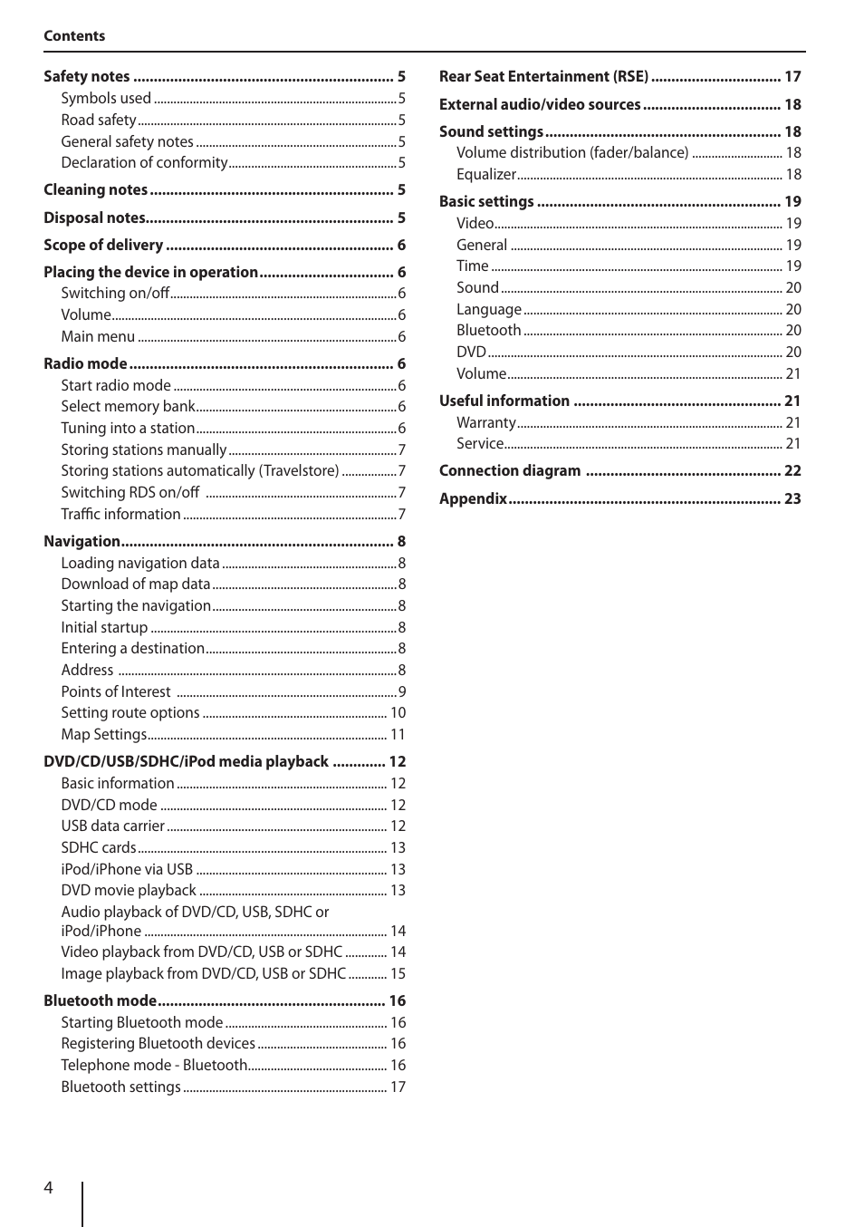 Blaupunkt NEW YORK 800 User Manual | Page 4 / 24